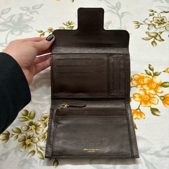 Anya Hindmarch Dark Brown Leather Wallet - Picture 8 of 13